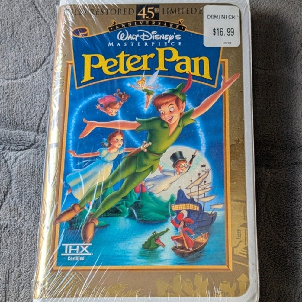 Disney Peter Pan VHS 45th Anniversary Limited Edition Masterpiece THX Sealed